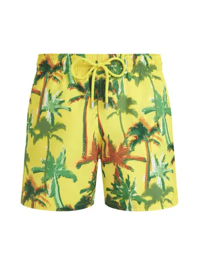 Vilebrequin Mahina Straight-leg Mid-length Recycled Swim Shorts In Yellow
