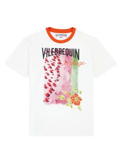 Vilebrequin Men's Plage Sky T-shirt In Off White