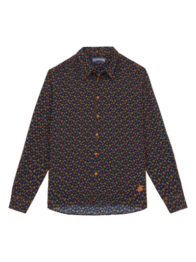VILEBREQUIN MEN'S RONDE DES TORTUES BUTTON-FRONT SHIRT