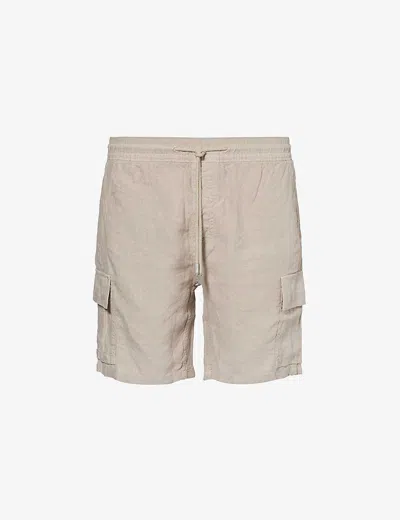 Vilebrequin Mens Safari Baie Drawstring-waist Linen Shorts In Safari