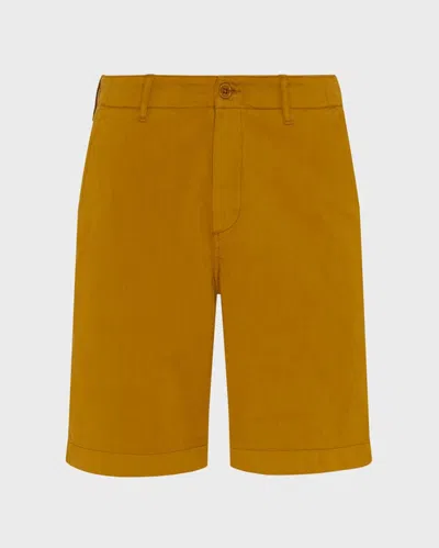 Vilebrequin Men Satin Cotton Bermuda Shorts Solid In Brown