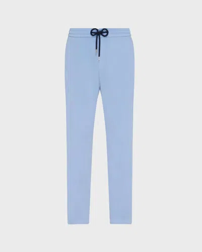 Vilebrequin Men Satin Cotton Elastic Waist Pants Solid In Blue