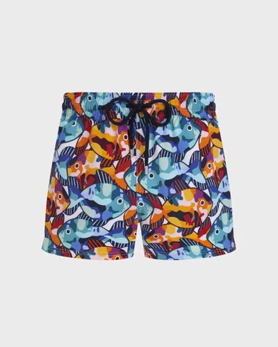 Vilebrequin Kurze Pacu Badeshorts Für Herren In Weiss