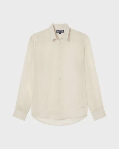 Vilebrequin Solid Hemd Aus Ramie Für Herren In Beige