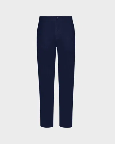Vilebrequin Men Straight Linen Pants Solid In Blue