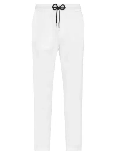 Vilebrequin Men's Stretch Cotton Drawstring Trousers In White