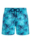 Vilebrequin Men Stretch Swim Shorts Poulpes In Blue