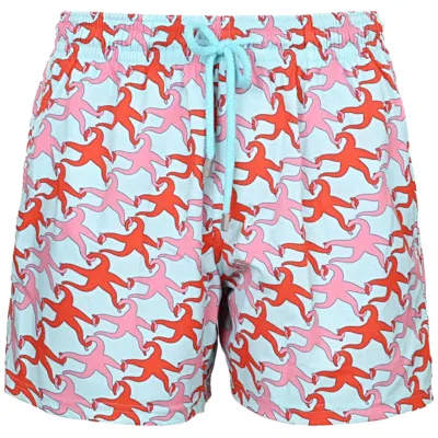 Vilebrequin Men Stretch Swim Shorts Valentine Stars In Multi