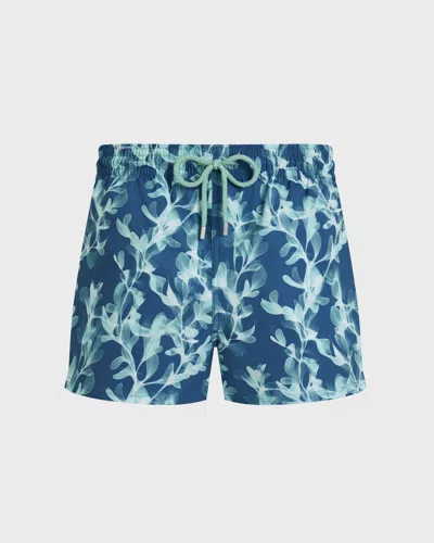 Vilebrequin Men Stretch Swim Shorts X-ray Seaweed Coin Coin In Multi