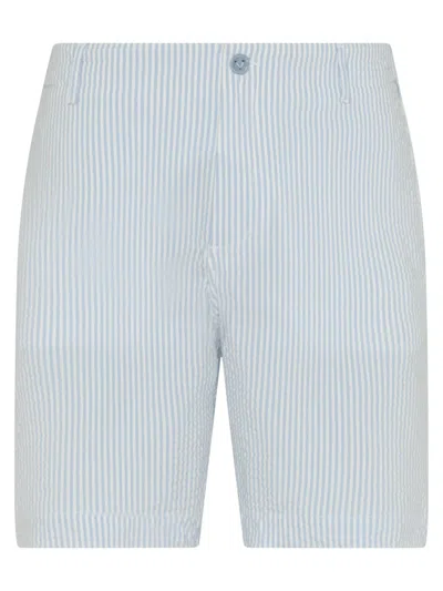 Vilebrequin Men's Striped Stretch Bermuda Shorts In Blue