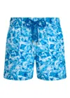 Vilebrequin Men Swim Short Ultra Light-packable Iced Turtles In Blue