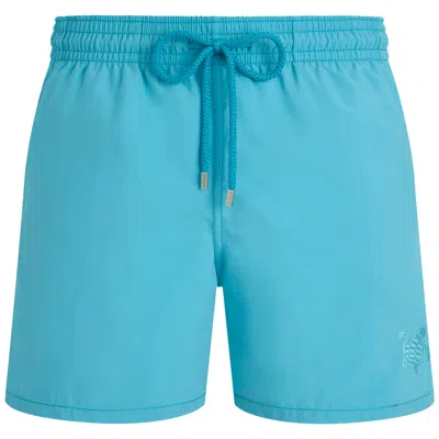 Vilebrequin Men Swim Short Water Reactive Aqua Ronde Des Tortues In Blue