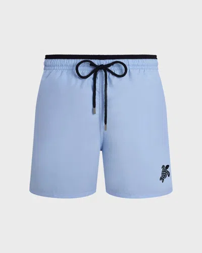 Vilebrequin Turtle-embroidery Swim Shorts In Blue
