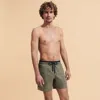 Vilebrequin Men Swim Shorts Bicolor Olivier Green In Green