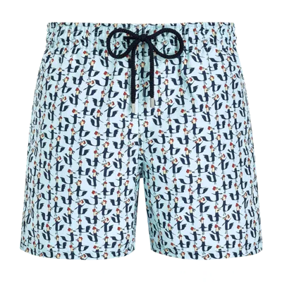 Vilebrequin Men Swim Shorts Cocorico Thalassa Blue