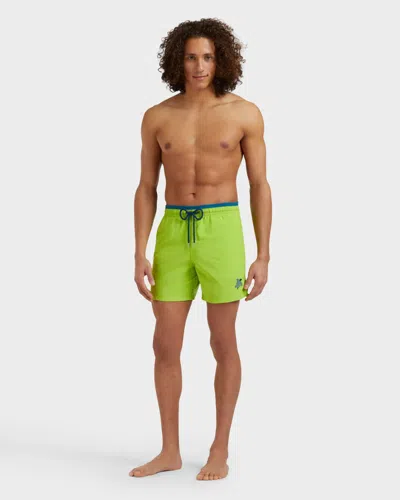 Vilebrequin Men Swim Shorts Lime In Green