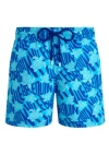 Vilebrequin Men Swim Shorts Ronde Des Tortues Logo In Blue