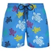 Vilebrequin Men Swim Shorts Ronde Des Tortues Multicolored Blue In Blue