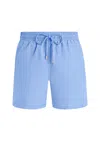 Vilebrequin Men Swim Shorts Solid Flax Flower/blue In Blue