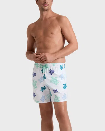 Vilebrequin Men Swim Shorts Tortues Multicolores/white