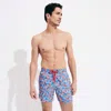 Vilebrequin Men Swim Shorts Ultra-light And Packable Crabs &amp; Shrimps In Blue