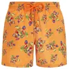 Vilebrequin Men Swim Shorts Ultra-light And Packable Rataturtles Orange In Orange