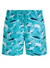 Vilebrequin Men Swim Shorts Ultra-light And Packable Requins In Blue