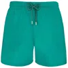 Vilebrequin Men Swim Shorts Ultra-light And Packable Solid Emerald Green In Green
