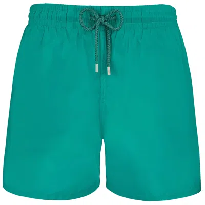 Vilebrequin Men Swim Shorts Ultra-light And Packable Solid Emerald Green