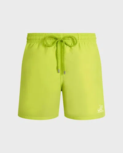 Vilebrequin Water-reactive Hypnoctopus Drawstring Swim Shorts In Green