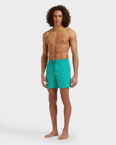Vilebrequin Men Swim Shorts Water-reactive Whales In Green