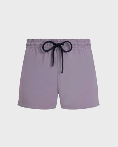Vilebrequin Men Swimwear Short And Fitted Stretch Solid In Purple