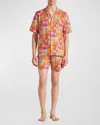 Vilebrequin Linen Tropical Santorini Shirt In Santorin B