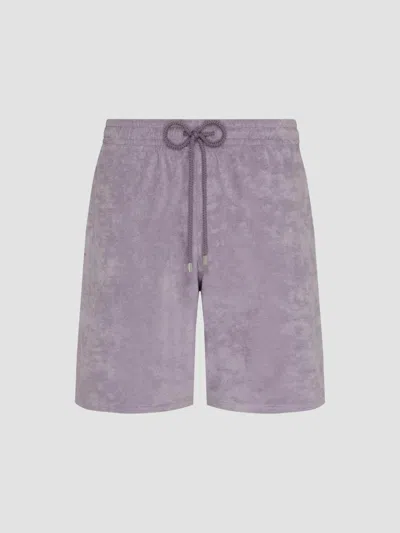 Vilebrequin Men's Terry Bermuda Shorts In Purple
