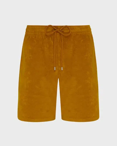 Vilebrequin Men Terry Bermuda Shorts Solid In Brown
