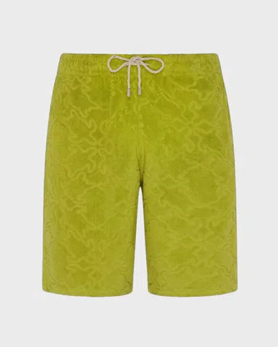 Vilebrequin Turtles Net Jacquard Frottee-bermudashorts Für Herren In Multi