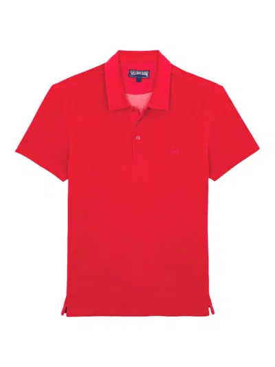 Vilebrequin Men's Terry Cloth Polo Shirt In Red