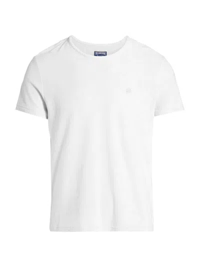 Vilebrequin Men's Terry Cotton-blend Crewneck T-shirt In White
