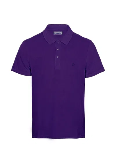 Vilebrequin Men Terry Polo Solid Midnight Blue In Purple