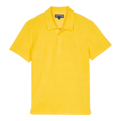 Vilebrequin Men Terry Polo Solid Yellow