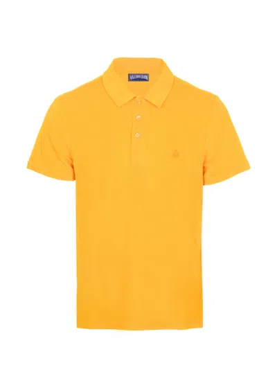 Vilebrequin Men Terry Polo Solid Yellow Mangue