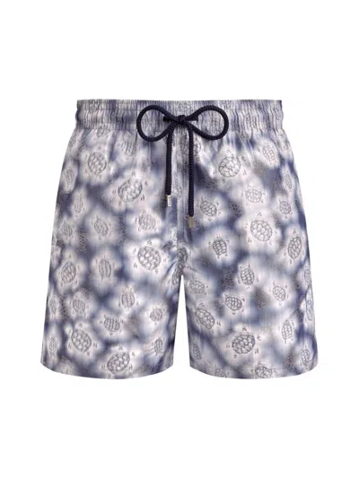Vilebrequin Men's Turtle Graphic Swim Shorts In Blue Marine