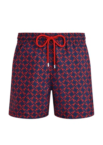 VILEBREQUIN MEN ULTRA-LIGHT AND PACKABLE SWIM SHORTS HOMARD PIXEL