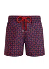 Vilebrequin Men Ultra-light And Packable Swim Shorts Homard Pixel In Purple