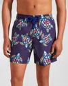 Vilebrequin Moorea Vendome Turtles Print 6 Swim Trunks In Late Night