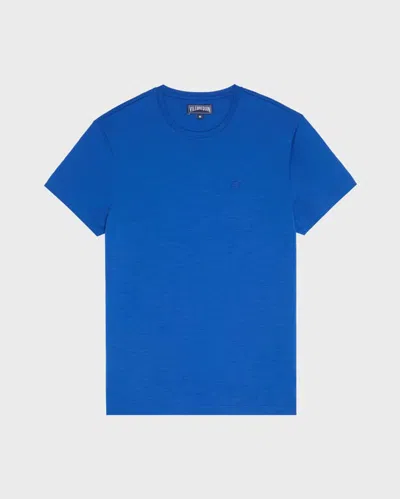 Vilebrequin Men Wool T-shirt Solid In Blue
