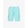 Vilebrequin Mens Baie Drawstring-waist Straight Leg Regular-fit Linen Shorts Lagon Xxl