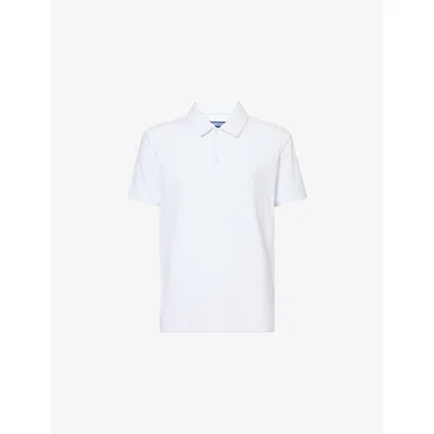 VILEBREQUIN MENS BLANC PHOENIX TERRY COTTON-BLEND POLO SHIRT XL