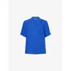Vilebrequin Mens Charli Brand-embroidered Linen Shirt Marrakech Xxxl In Blue