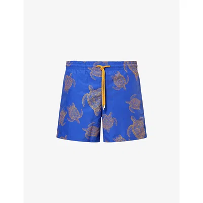Vilebrequin Mens Marrakech Moorea Graphic-print Swim Shorts In Bluette